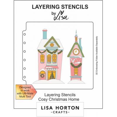 Lisa Horton Crafts Layering Stencils - Cozy Christmas Home